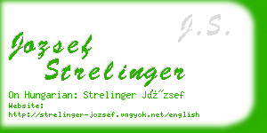 jozsef strelinger business card